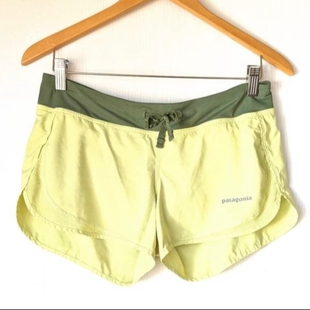 Womens lime green Patagonia shorts